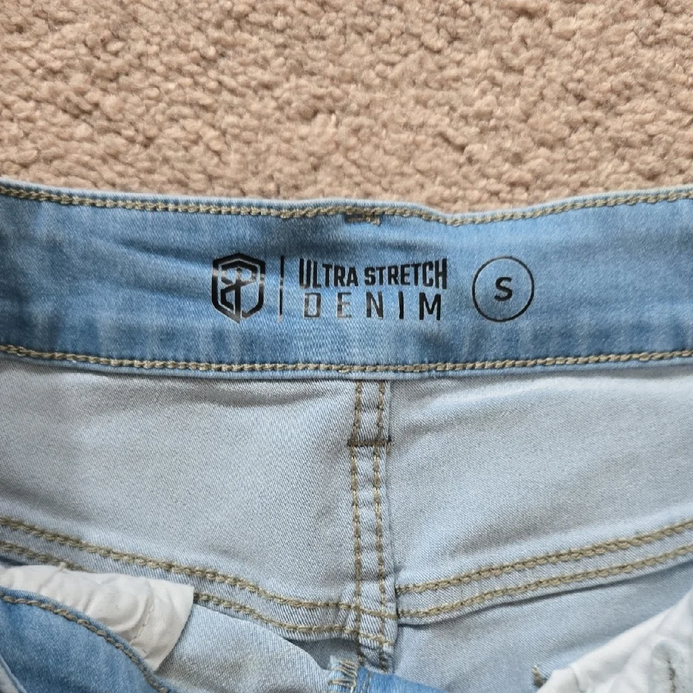 Born Primitive Pale Blue Cuffed Denim Shorts - Picture 2 of 3